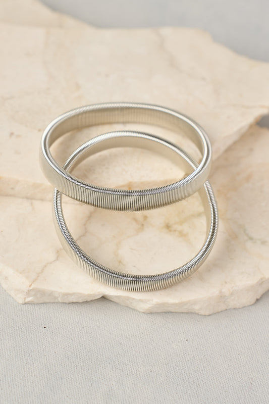 Sleeve Garter Pair - Silver